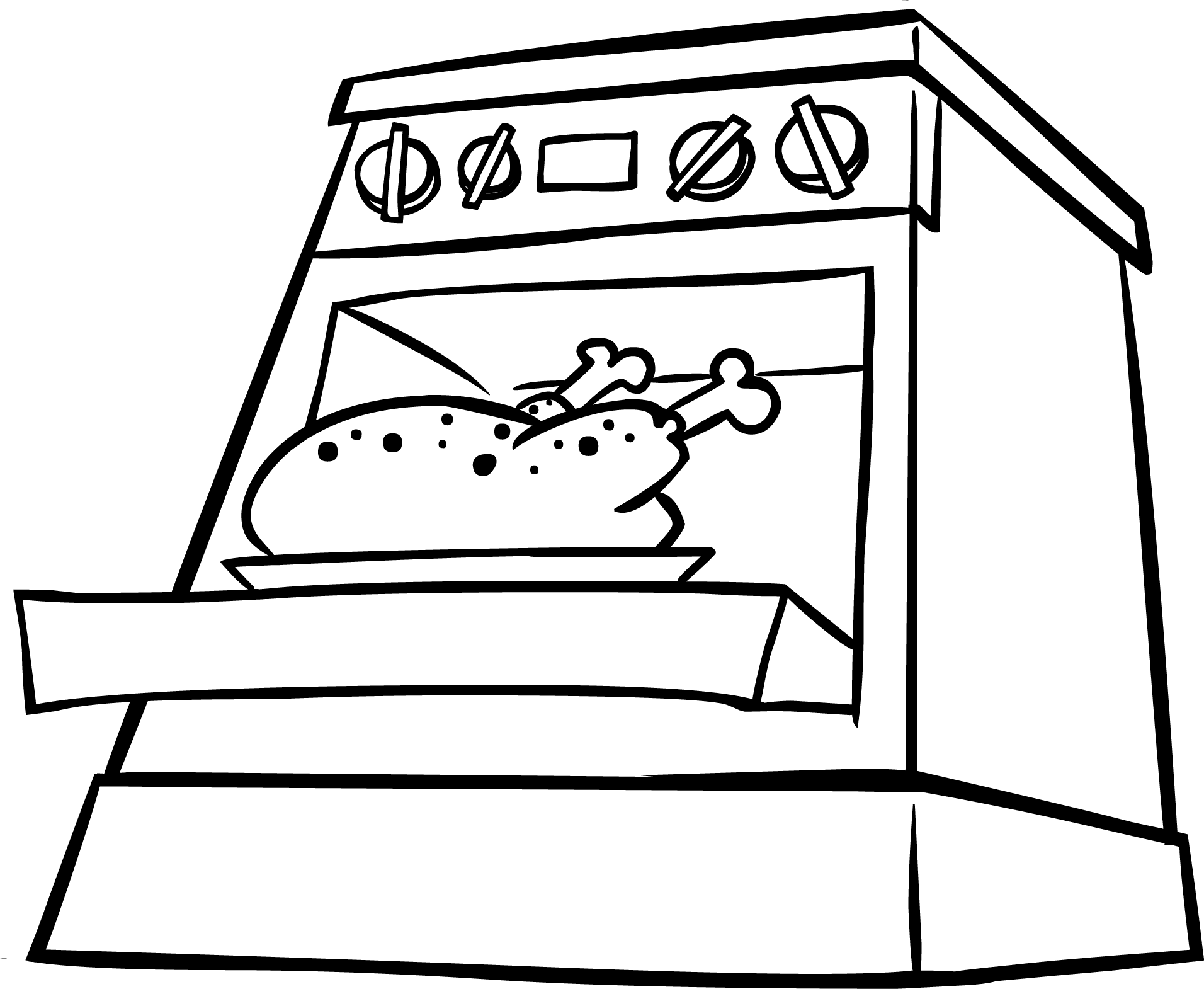 Oven clipart black and white. Open free download best