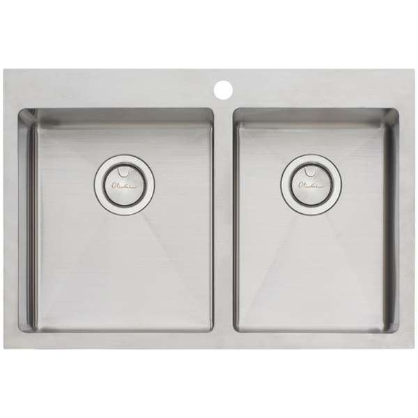 Oven clipart kitchen sink. Oliveri monet double bowl