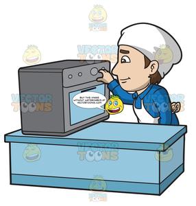 oven clipart man