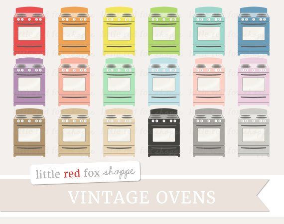 Vintage clip art baking. Oven clipart old stove