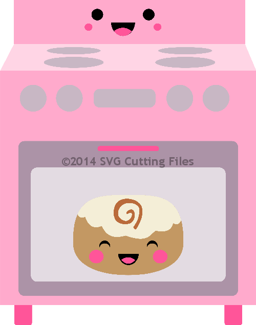 oven clipart pink