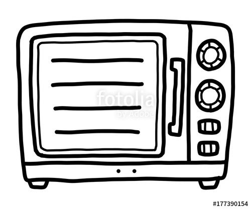 oven clipart sketch