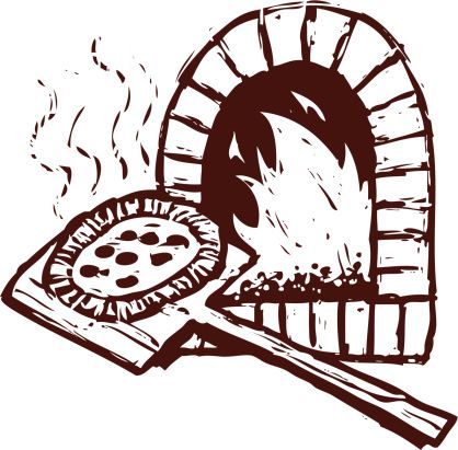 Pizza clip art images. Oven clipart vector
