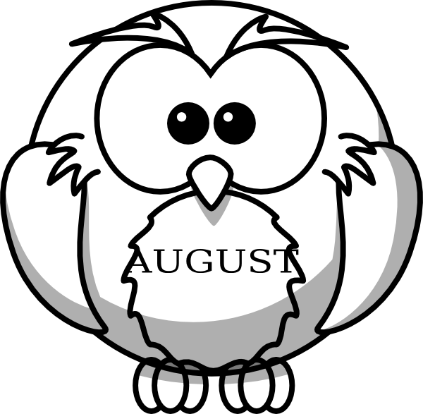 owl clipart august