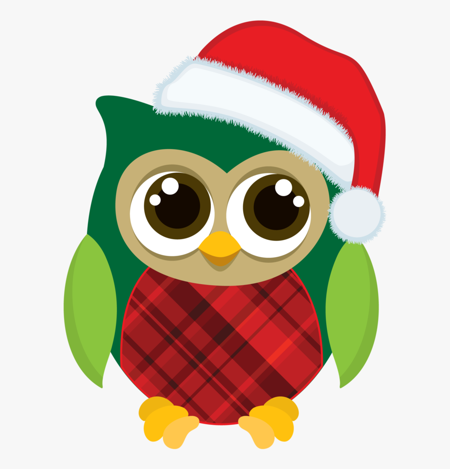 owl clipart merry christmas