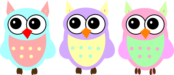 Owl clipart pastel. Baby owls clip art