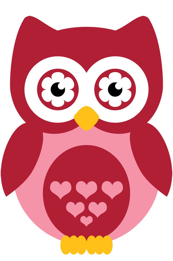 owl clipart red