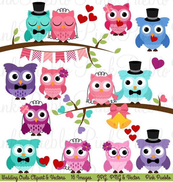 owl clipart wedding