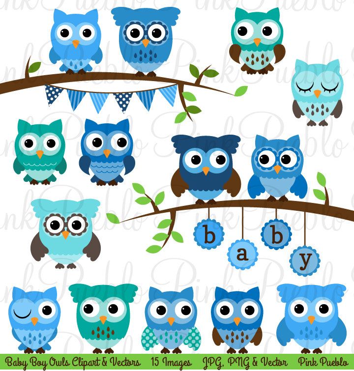 owls clipart baby shower