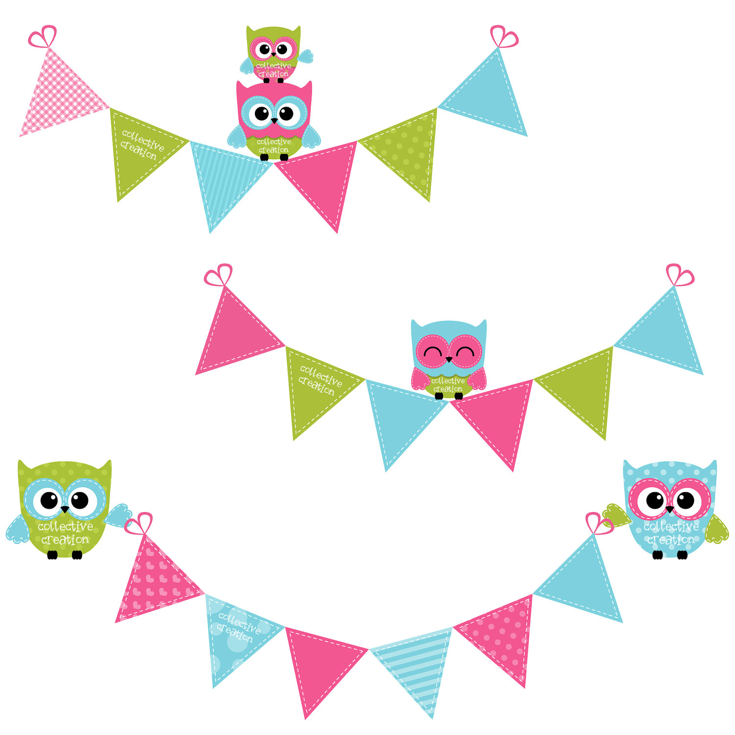 Owls clipart banner. Owl border clip art