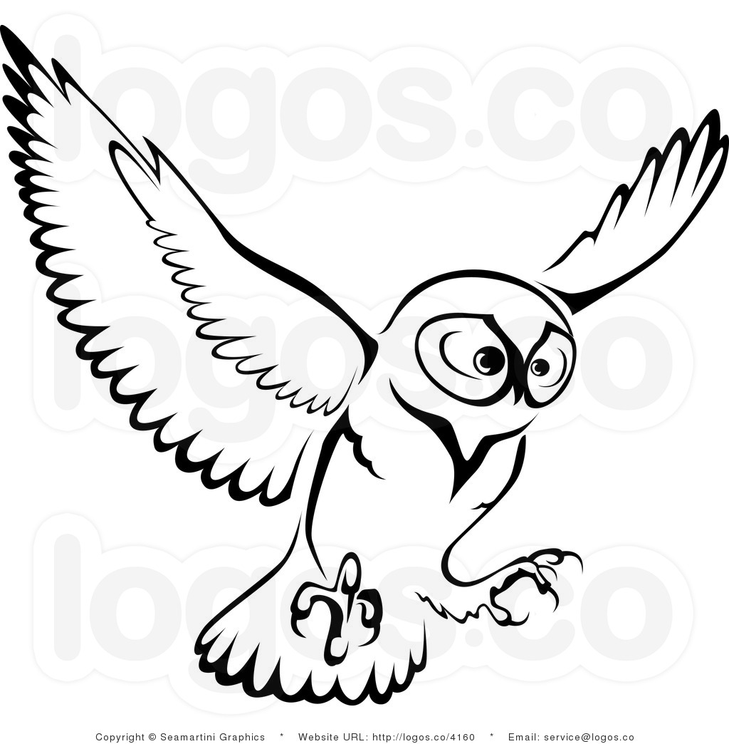 owls clipart flying