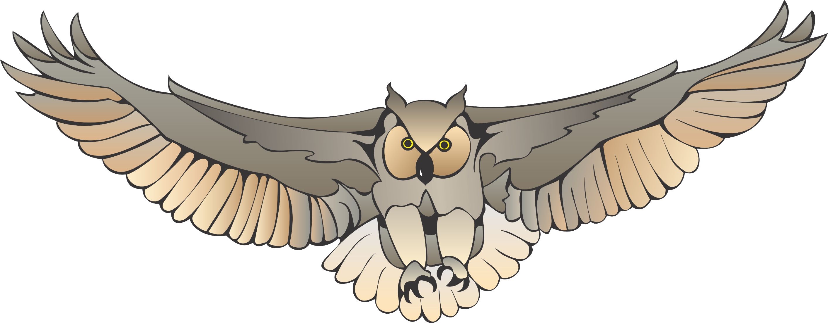 owls clipart flying