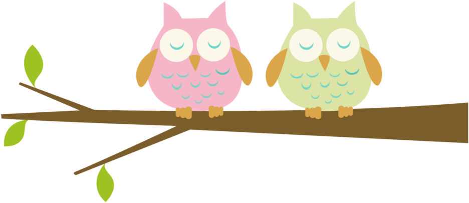 Owls clipart two. Owl branch clip art