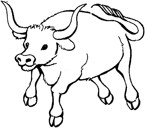 ox clipart black and white