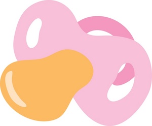 Free image baby pink. Pacifier clipart