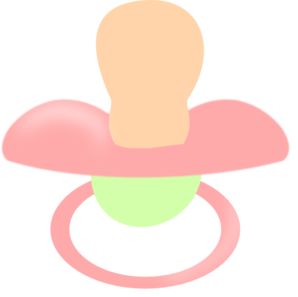 Pacifier clipart. Pink clip art at