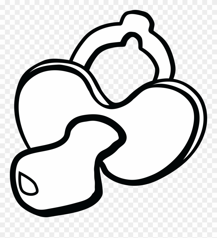 pacifer clipart black and white