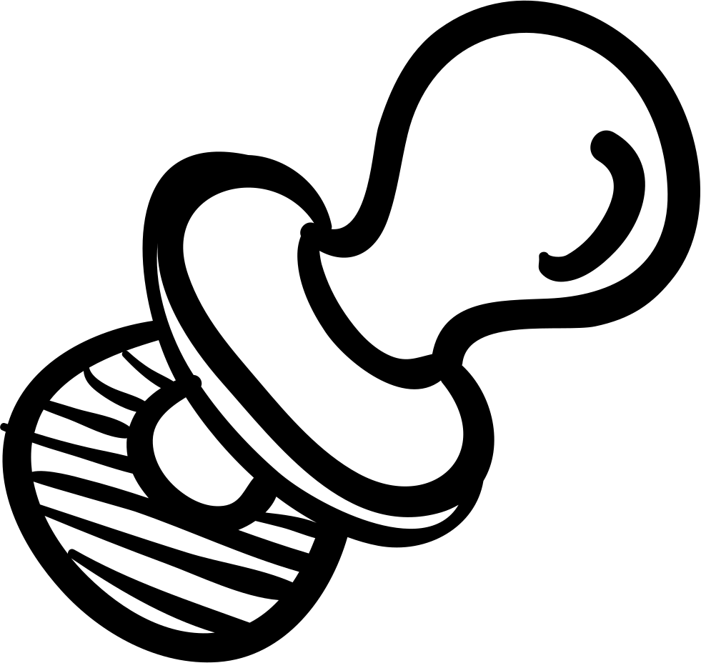 pacifer clipart black and white