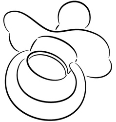 pacifier clipart outline