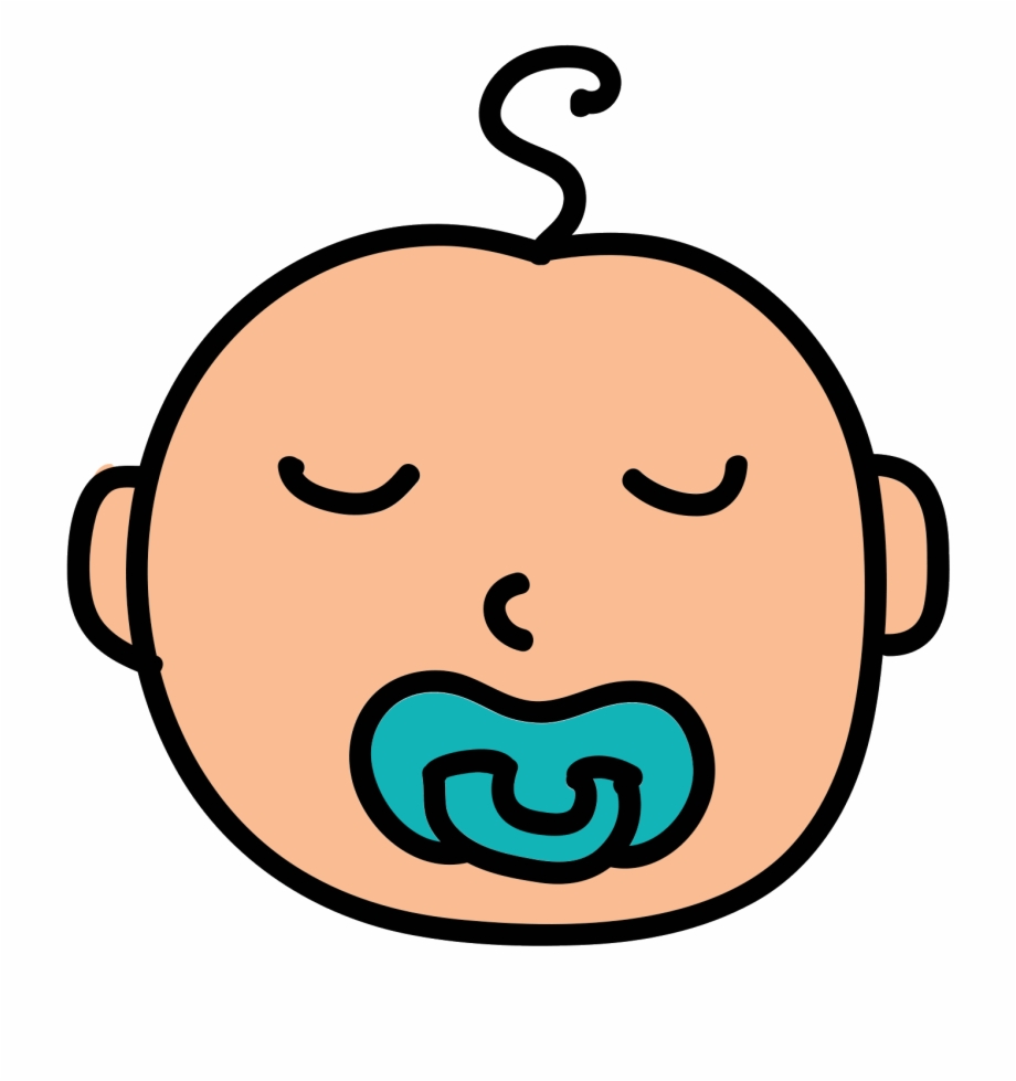 Pacifier clipart mouth clipart. Sleeping baby icon with
