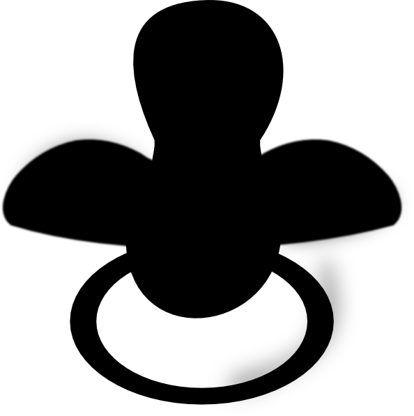 pacifier clipart silhouette