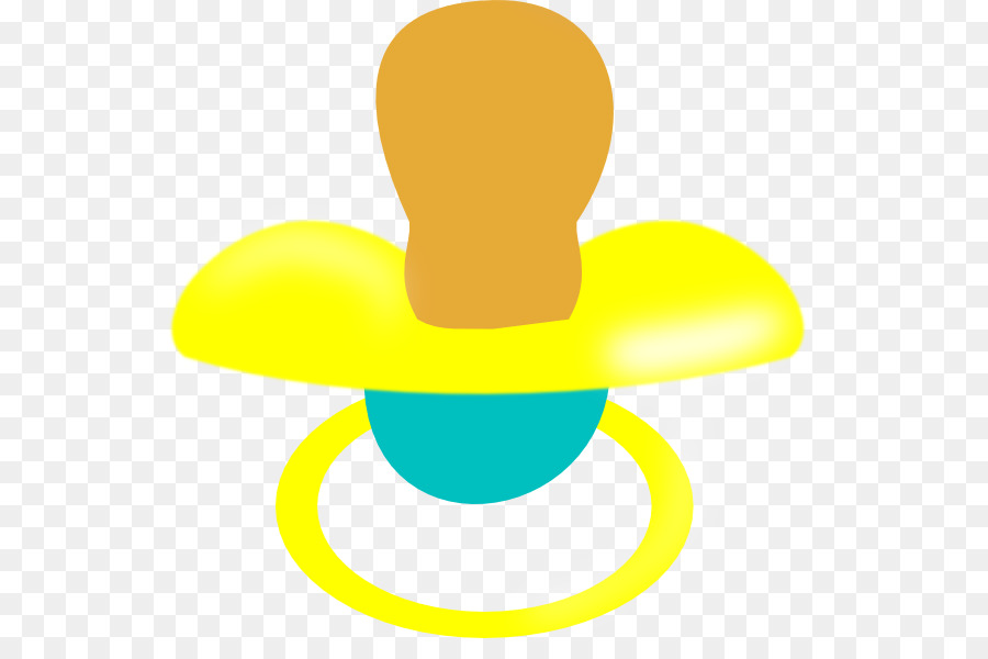 pacifier clipart yellow
