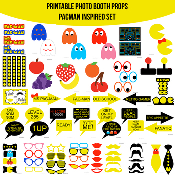 Video game classic pac. Pacman clipart pdf