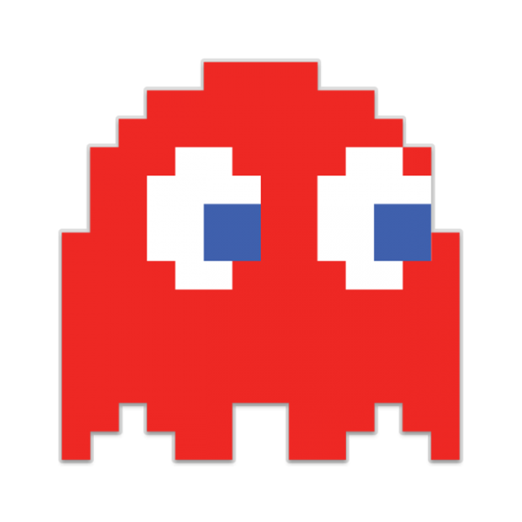 red pac man ghost