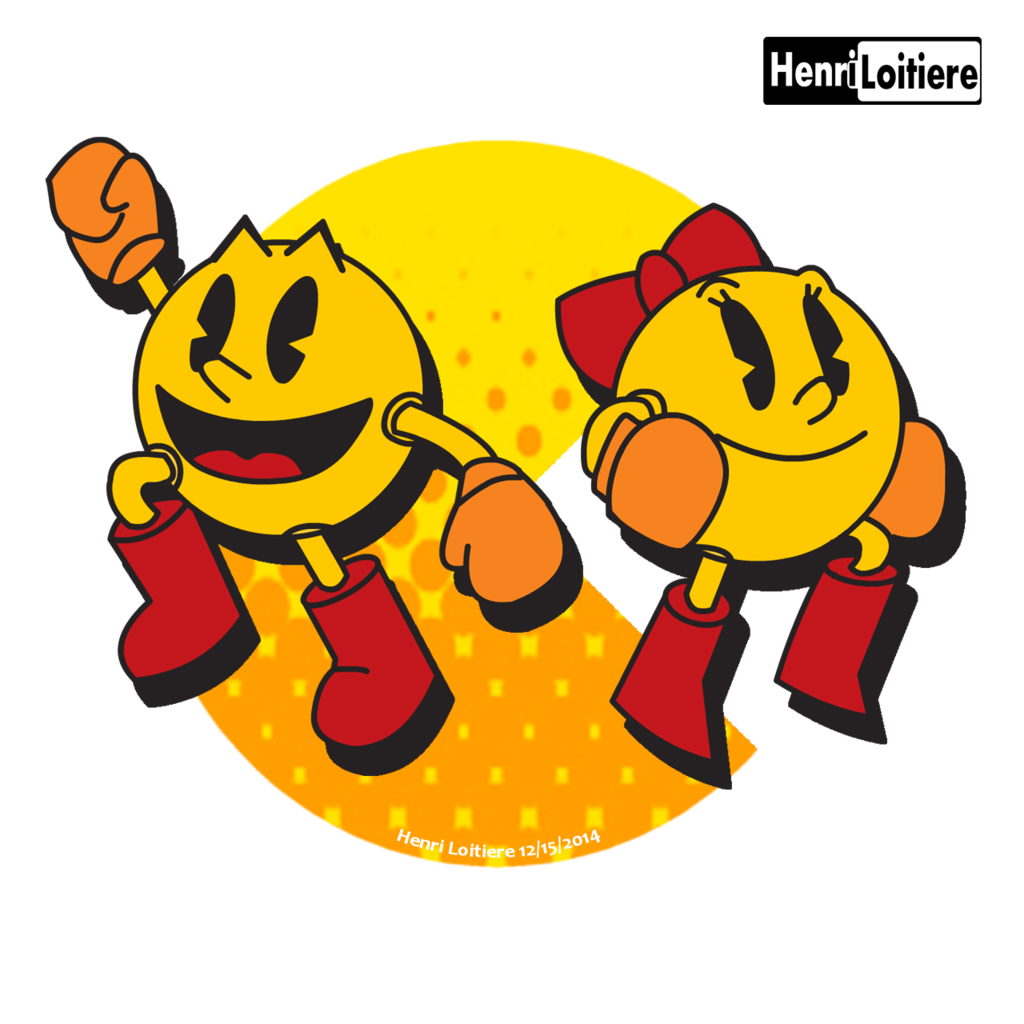 Pac man and ms. Pacman clipart video game