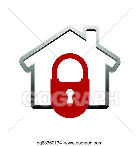padlock clipart house