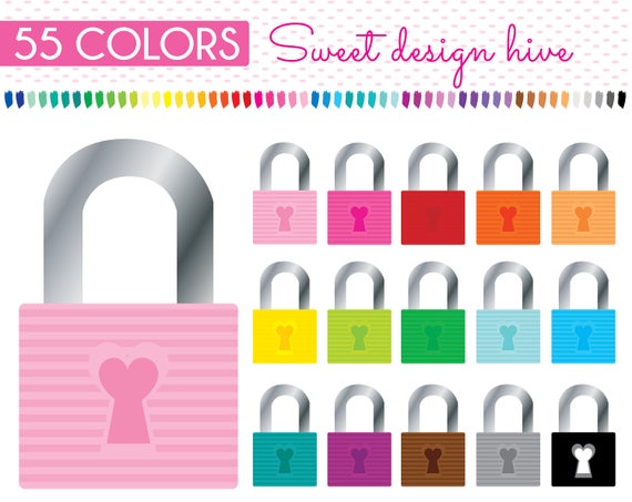 Padlock clipart key detail. Lock clip art icon