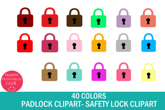 padlock clipart pink