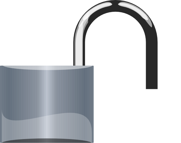 padlock clipart silver