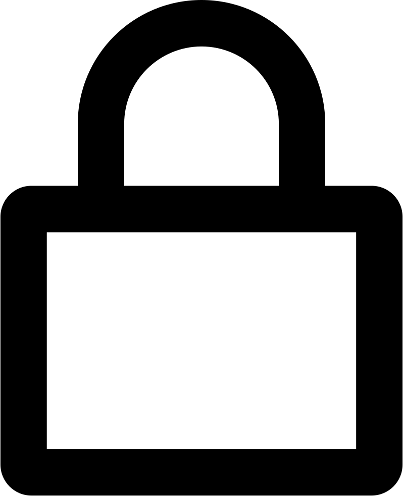 Lock outline symbol of. Padlock clipart svg