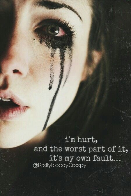 Woman hurting tears makeup. Pain clipart hurt girl