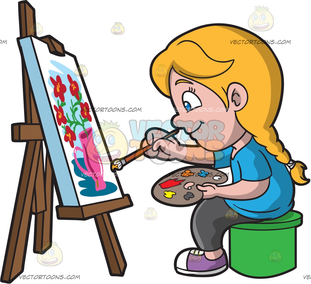 Cliparts free download best. Paint clipart girl painting