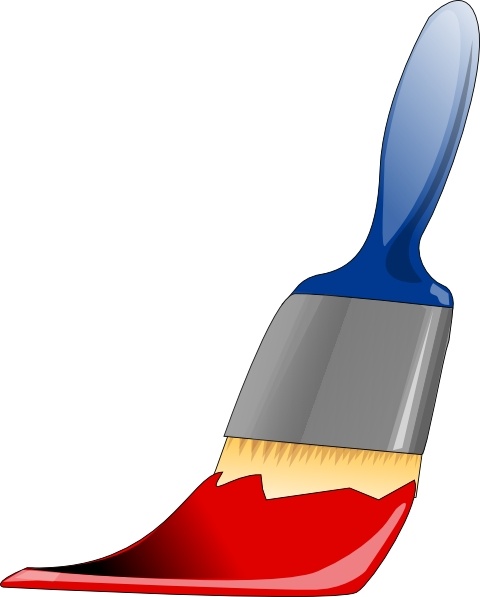 Paintbrush clipart vector. Paint brush clip art