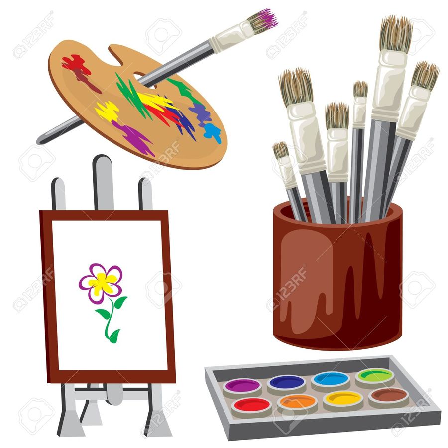 Paint clipart painting material. Download materials clip art