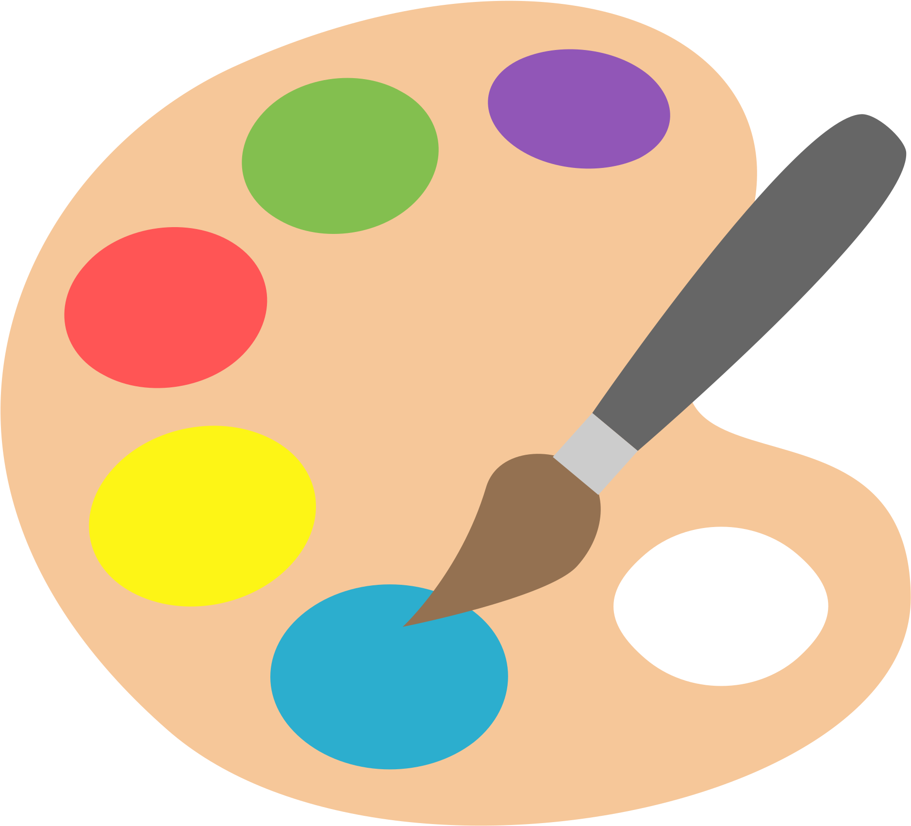 Paint clipart paiting. Painting palette art emoji