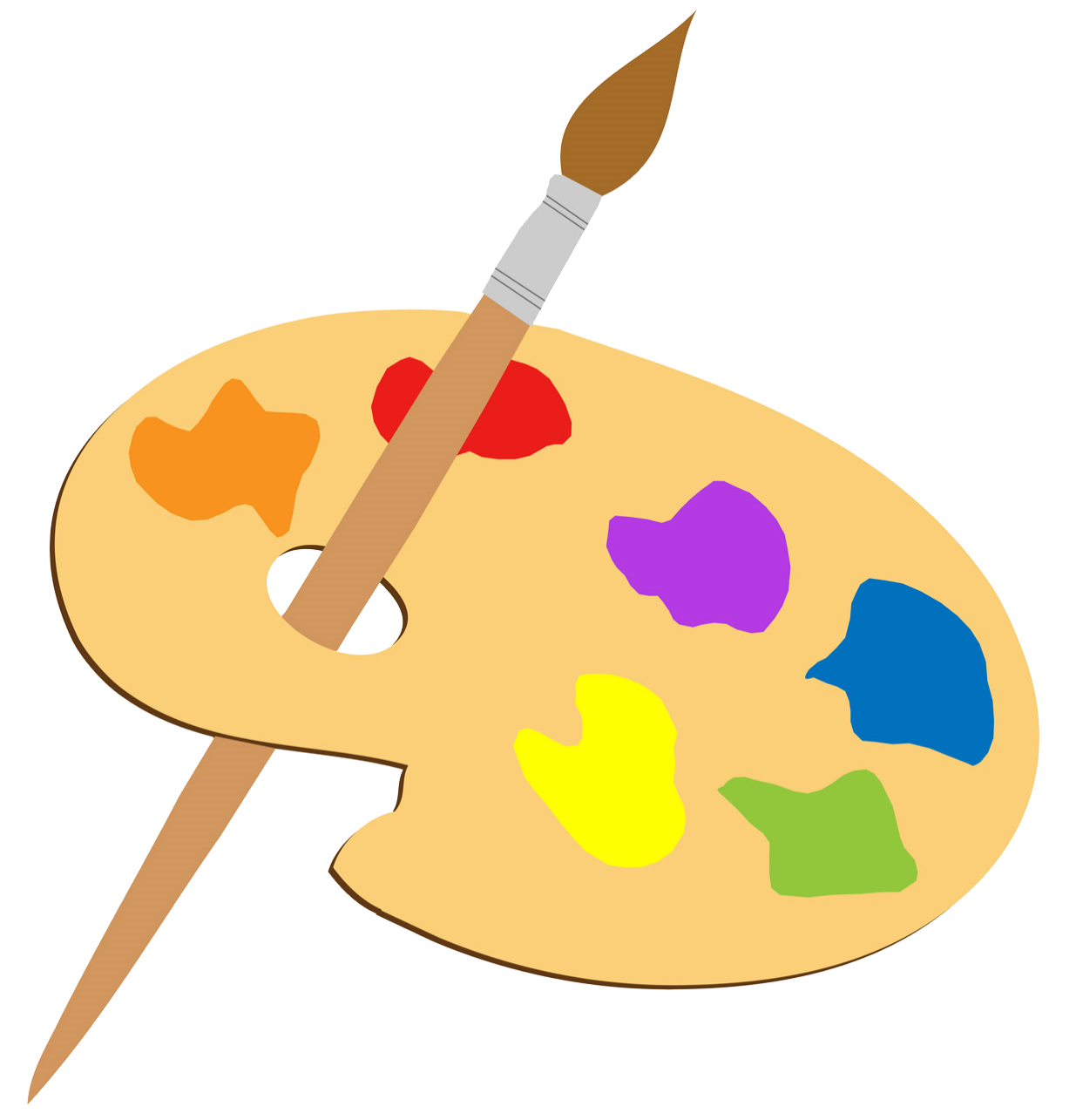 Paint clipart transparent. Paintbrush palette painting clip