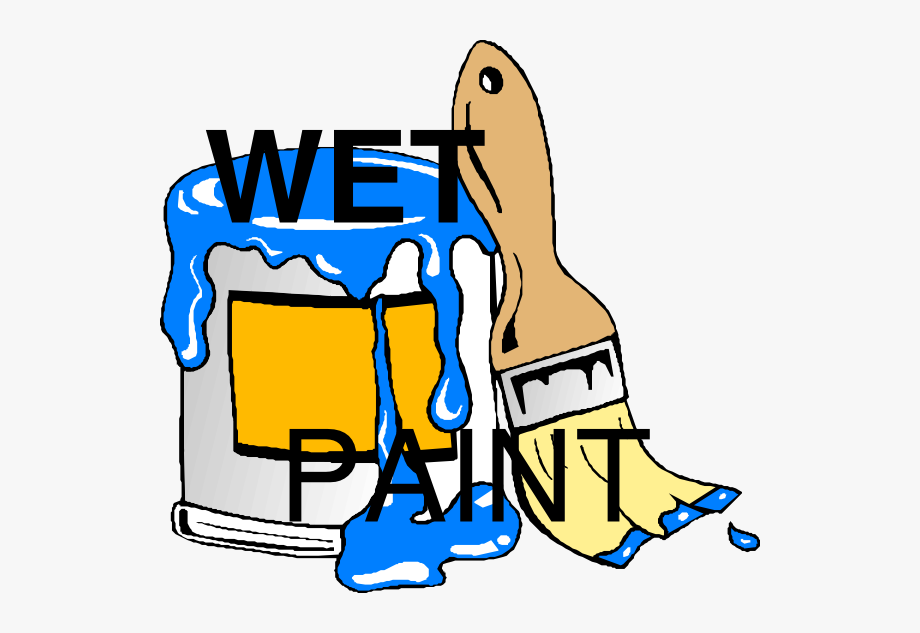 paintbrush clipart wet paint