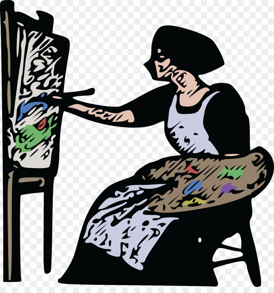 paint clipart woman painting