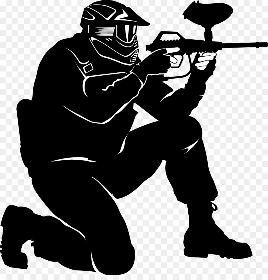 Gun cartoon silhouette graphics. Paintball clipart black and white