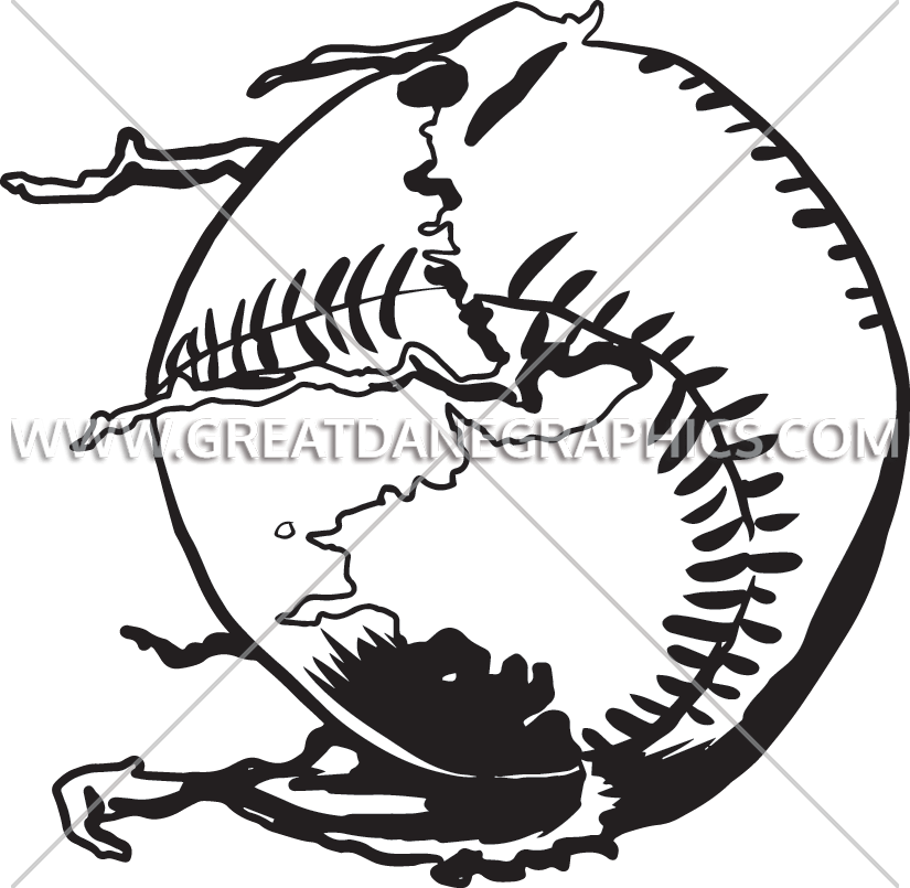 Baseball production ready artwork. Paintball clipart drawing