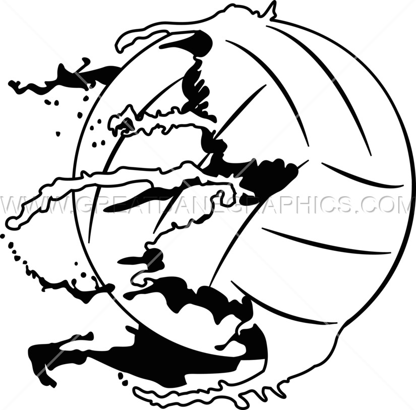 Volleyball production ready artwork. Paintball clipart drawing
