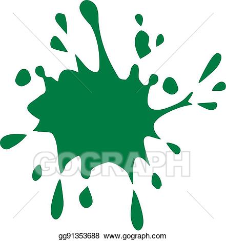Vector illustration stock clip. Paintball clipart green splash