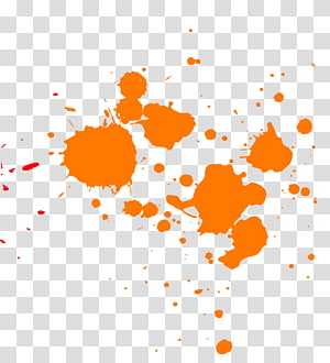 Paint transparent background png. Paintball clipart orange splash
