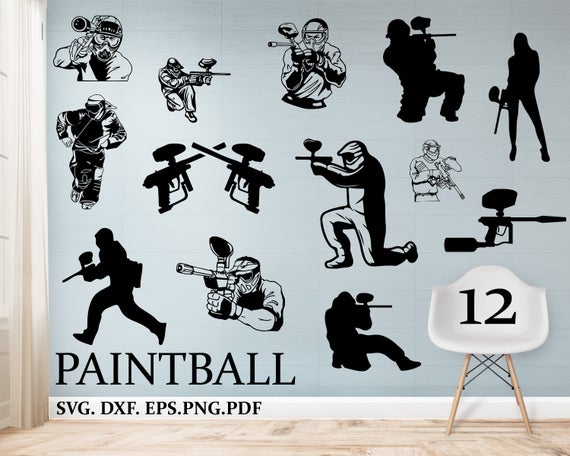 Paintball clipart paint ball. Svg vector gun party