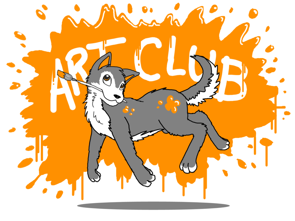 Paintbrush clipart art club. T shirt design by