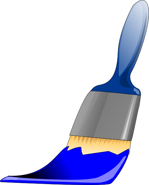 paintbrush clipart blue